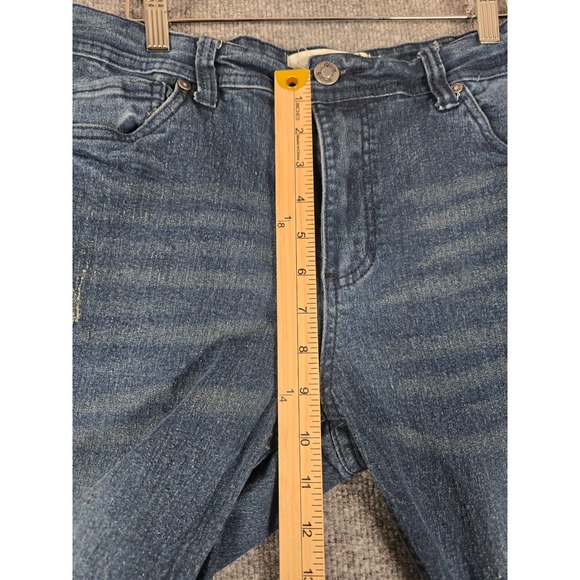 Stitches & Rivets Mens Blue Wash Slim Fit Jeans Size 32x30 Distressed Detail - Picture 4 of 8